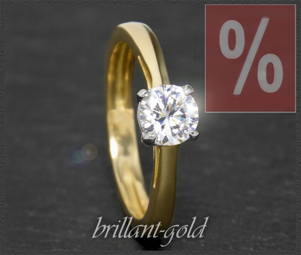 Brillant Ring aus 585 Gold; 0,99ct Solitär, Si2
